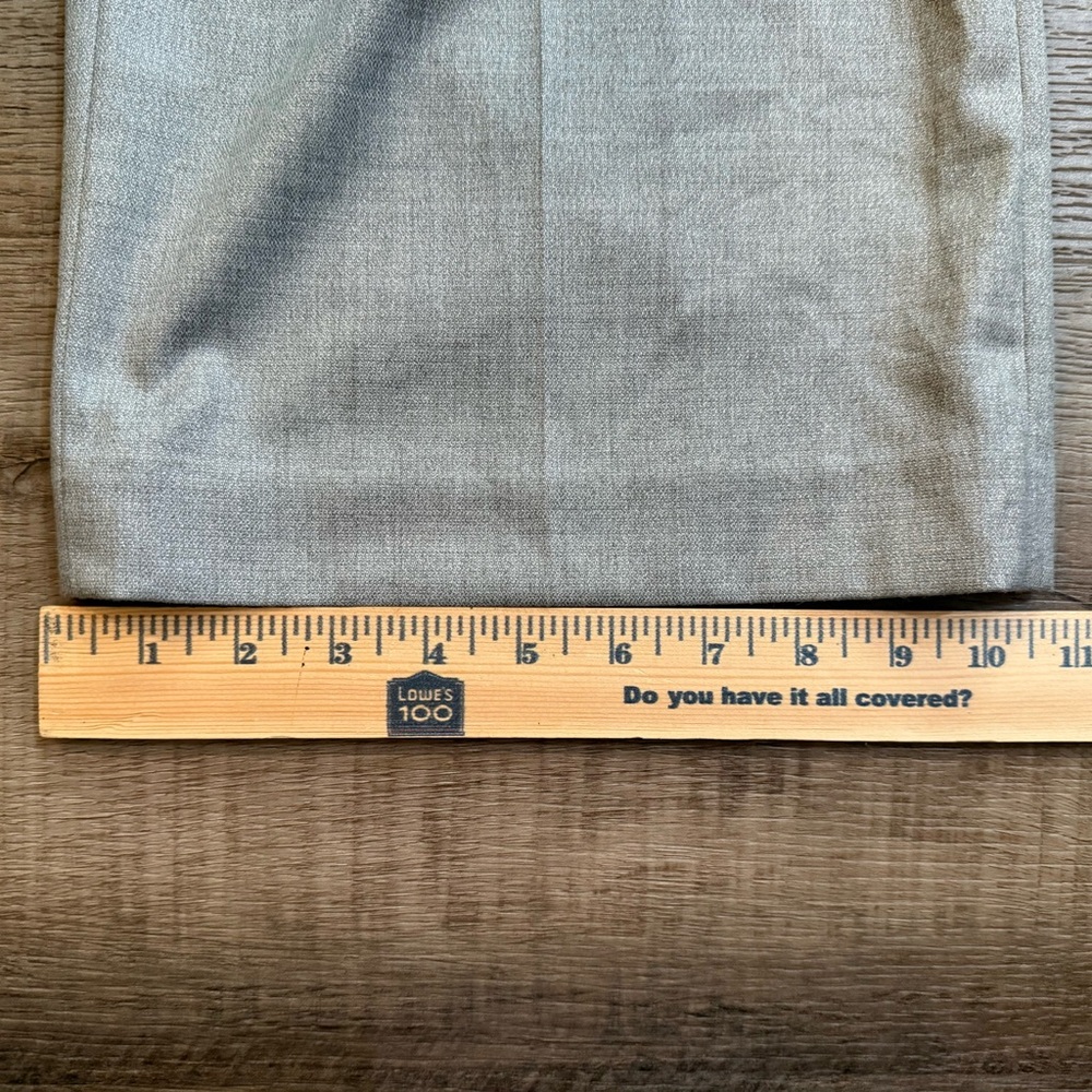Alfani Woman Straight Leg  Trouser Dress Pants in Gray Silver Size 14W - Picture 13 of 14
